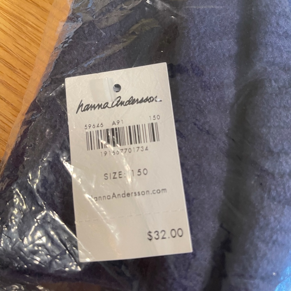 Hanna Anderson NWT microfleece pants. Still in plastic wrap.